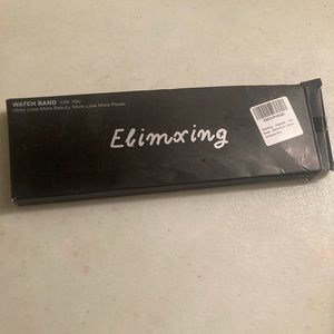 Elimxing Watch Band - Black Stainless Steel (42/44) compatible with Apple 3-EF